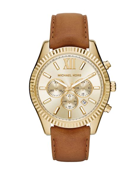 michael kors horloge den bosch|Michael Kors leather watch.